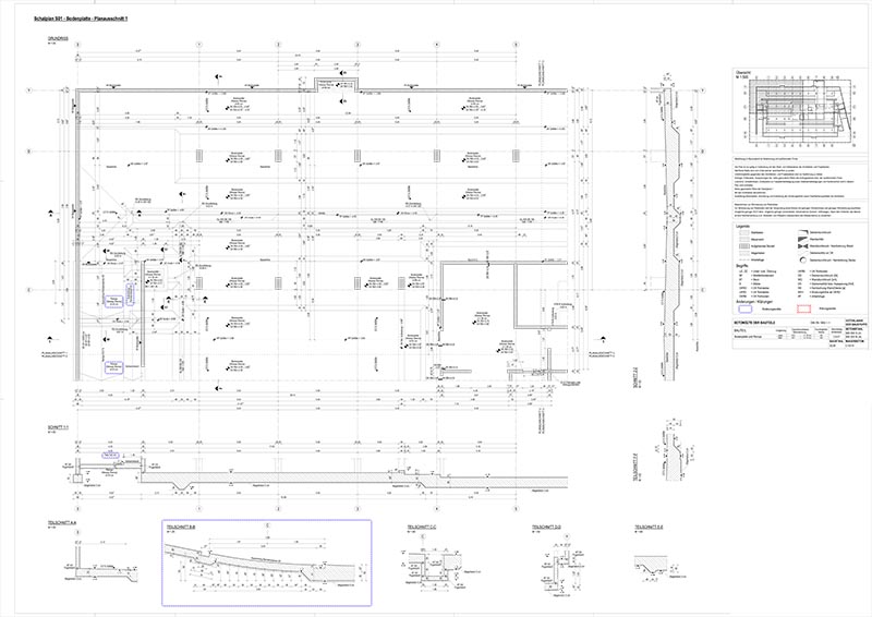 Schalplan - Bodenplatte
